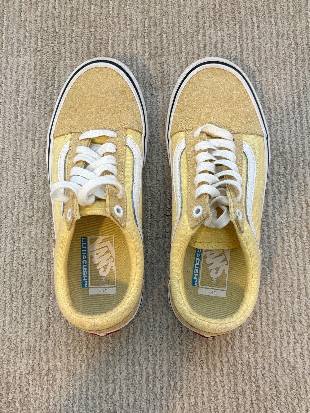 Vans Pastel Yellow Suede Pro Shoes (Men’s 6, 7.5 women’s)